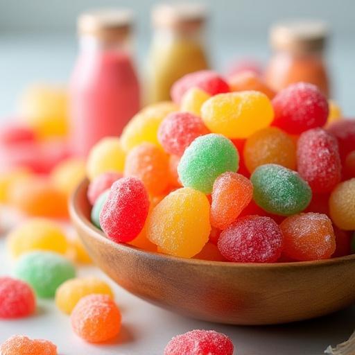 A colourful array of handmade artisanal lollies.